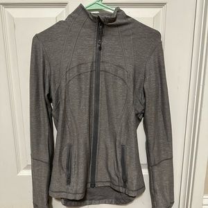 Full zip Heather grey Lululemon jacket with double pockets